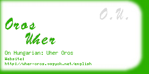 oros uher business card